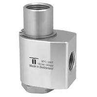 MOSMATIC Rotary Union: Elbow, Nickel-Plated C38500 Brass, 1 Passages, 1/2 in Threaded Rotating Shaft (MPN 40.223)