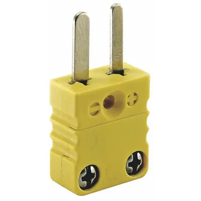 Dayton Thermocouple Plug: Jack, For Type K Thermocouple Type, Mini Plug, Flat - Thermocouple Plugs