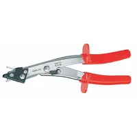 KNIPEX Sheet Metal Nibbler: 11 in Overall Lg, Multi-Component, Spring Assist Handle, Aluminum/Copper (MPN 90 55 280)