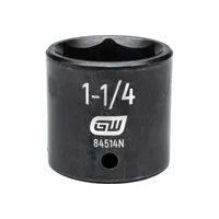 GEARWRENCH General Purpose Impact Sockets: 1/2 in Drive Size, SAE, 1 1/4 in Socket Size, 6-Point (MPN 84514N)