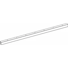 This steel apron rail is designed for use with laboratory furniture to manage cables and maintain a clean workspace. It includes mounting hardware and is compatible with manufacturer model GRJKSH-30GG-2. Suitable for routing electrical and data cabling along benchtops in lab environments.