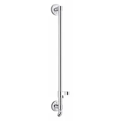 Metal shower column with polished chrome finish. Designed to mount and supply water to a handheld showerhead. Features a 1/2-inch NPT connection for installation. Suitable for residential or commercial bathrooms.