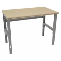 TENNSCO Workbench: Adj Ht, Shop Top, 60 in x 36 in, 1,900 lb Overall Load Capacity, Gray (MPN WBAT-1-3660C)