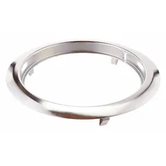 Genuine Electrolux burner trim ring for oven replacement. Provides a finished seal around the burner opening, directing heat and preventing debris entry. Suitable for residential and light commercial kitchen ovens.
