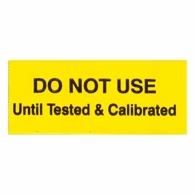 BRADY Inspection Label: 1 1/2 in Wd, 5/8 in Ht, Black/White, Matte, Vinyl Cloth - Safety