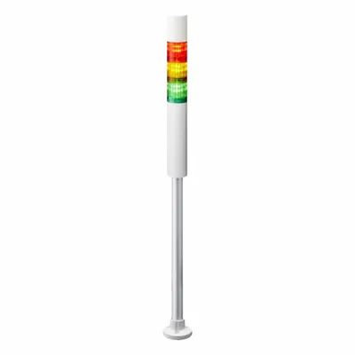 PATLITE Tower Light Assembly: 3 Tier, Sounder Tier Included, IP65, Amber/Green/Red - Three-Tier Tower Light Assemblies