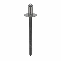 Blind Rivet,1 27/50" L,0.122" dia,PK500: Inch, 1 35/64 in Overall Lg, 1/4 in Body Lg, Steel, 500 PK (MPN SD42BSLF201)
