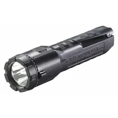 This safety-rated flashlight delivers 245 lumens with a maximum beam distance of 171 meters and a run time of 9 hours at maximum brightness. It is powered by three included AA batteries. Suitable for industrial inspections, maintenance, and emergency lighting in confined or low-light areas.