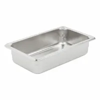 VOLLRATH Steam Table Pan: Fourth Size, Rectangular, 22 ga Gauge, 1.8 qt Capacity, NSF Certified (MPN 30422)