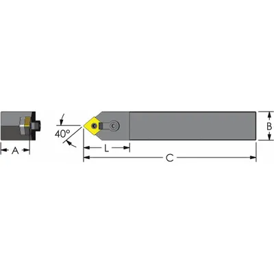 ULTRA-DEX USA MCMNN 20-4D Indexable Turning & Profiling Toolholder - Indexable Turning & Profiling Toolholders