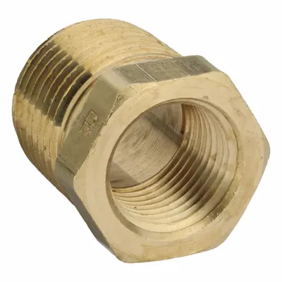 PARKER Metal Pipe Straight: Straight, 3/8 in x 1/2 in - Threaded High-Pressure Pipe Fittings