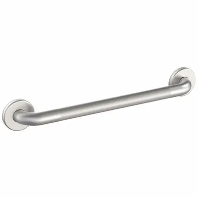 WINGITS Wall Grab Bar: Straight, 24 in Lg, 1 1/4 in Dia, Stainless Steel - Anti-Microbial Grab Bars