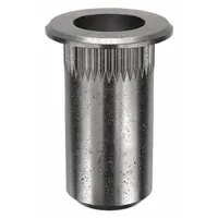 Rivet Nut: #10-32 Thread Size, 39/64 in Overall Lg, 19/64 in Insert Dia, Round, Steel, Steel, 25 PK (MPN ALS4T-1032-225)