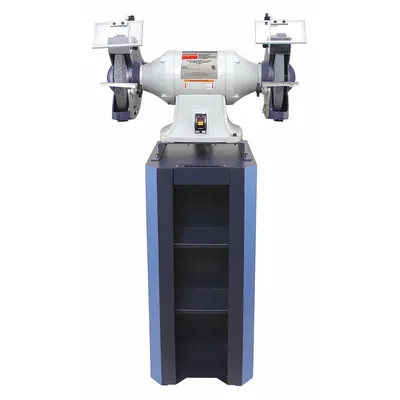 Dayton Bench Grinder with Stand: Variable Speed, 1 1/2 hp, 10 in Max Wheel Dia - Variable-Speed Pedestal Grinders with Dust Collection Stand