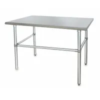APPROVED VENDOR Work Table: Fixed Ht, Stainless Steel, 72 in x 30 in, 600 lb Overall Load Capacity