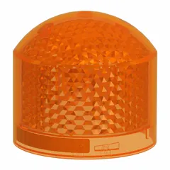 Orange steady light module from the Harmony XVB7 series. Operates at 24V AC/DC with an overall diameter of 2 13/16 inches. Provides continuous visual indication for status conditions on industrial machinery, assembly lines, or process equipment.