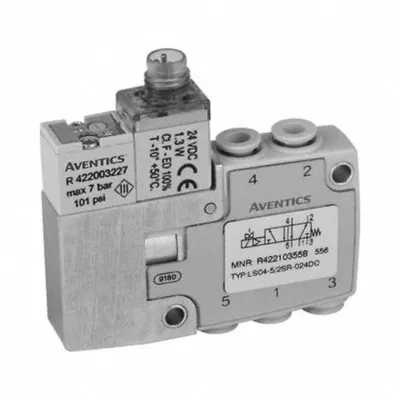 AVENTICS Solenoid Air Control Valve: Five-Way / Two-Position, Female 4 mm Push-On - Aventics Inline Spool Valves