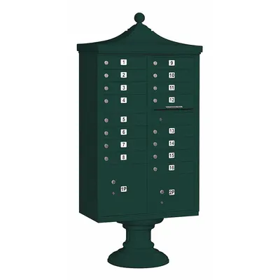 SALSBURY INDUSTRIES Cluster Box Unit: CBU, 18 Doors, Horizontal, 71 3/4 in H x 31 in W x 18 1/2 in D - Multi-Unit Mailboxes