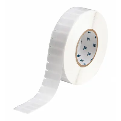 BRADY Wraparound Label: 1 7/16 in x 1/2 in, Vinyl, White (Matte) - Brady Precut Label Roll Cartridges