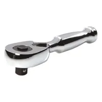 TEKTON Quick-Release Ratchet: Pear, Reversible, 3 in Overall Lg, Polished, 4° Min Arc Swing (MPN SRH11003)