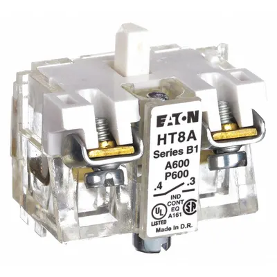 EATON Contact Block: 30 mm Panel Mounting Size, 1NO, Momentary, HT800 Series - Contact Blocks