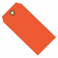 Shipping Tag,Plastic,6 1/4x3 1/8",PK100: #8, 6 1/4 in Tag Ht, 3 1/8 in Tag Wd, Orange, 100 PK (MPN G26060)