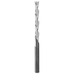 High-speed steel cut-out tool routing bits for cutting precise openings in drywall. Each bit has a 3/16-inch drill bit diameter and 1-5/8-inch cutting depth. Suitable for installing electrical boxes, outlets, and switches. Sold as a 2-pack.