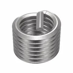 Screw-locking tanged helical insert for repairing or reinforcing threaded holes in metal. Made from 18-8 stainless steel with a tensile strength of 200,000 to 250,000 psi. Requires STI tap size M16-2.00 and 16.5 mm drill bit. Supplied in a 100-piece pack.