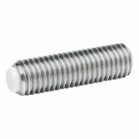 JW WINCO Set Screw with Plastic Tip: Stainless Steel, POM Tip, M6 Thread Size, 12 mm Fastener Lg (MPN 913.5-M6-12-KU)