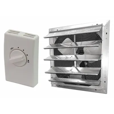 Dayton Attic Exhaust Fan: Gable Mount, Electric Motor, Max. 2,300 sq ft Attic - Gable-Mount Attic Exhaust Fans