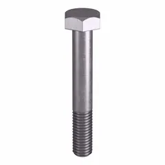 Structural bolt made of steel, Grade B7, plain finish. Thread size 1/2"-13, length 3 1/2 in, grip size 2 1/4 in. Meets ASTM A193 material quality standards. Supplied in a 10-pack without nut. Used in flanged connections, pressure vessels, and heavy machinery for high-pressure and high-temperature applications.