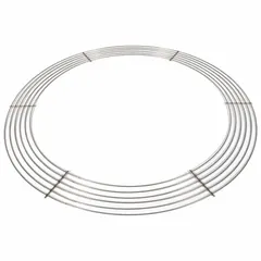 Bird screen kit for upblast exhaust fans. Constructed from 304 stainless steel with a mill finish. Prevents birds and debris from entering ventilation systems while maintaining airflow.
