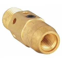 Threaded gas diffuser designed for Tweco Classic No. 2/3/4 and WeldSkill WM 250/400 MIG guns. Compatible with WS14 contact tip series. Sold in a 5-pack. Directs shielding gas evenly around the weld arc for proper gas coverage in MIG welding applications.