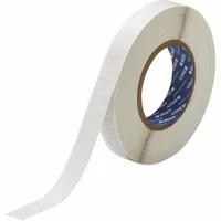 Pre-Cut Label Stock Roll: 13/64 in x 21/32 in, 13/64 in, Polyimide, White (Matte), -94°F to 572°F (MPN THT-47-719-10)