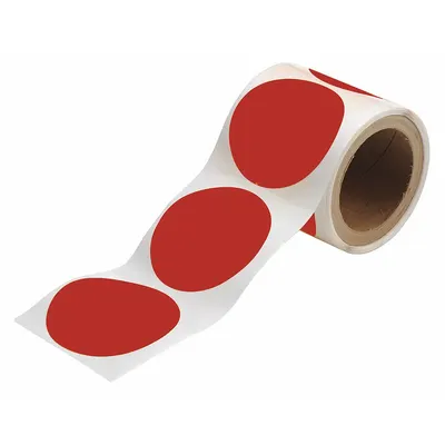 BRADY B-514 Solid Red Circle Floor Marking Tape - Circle-Shaped Floor Marking Tape