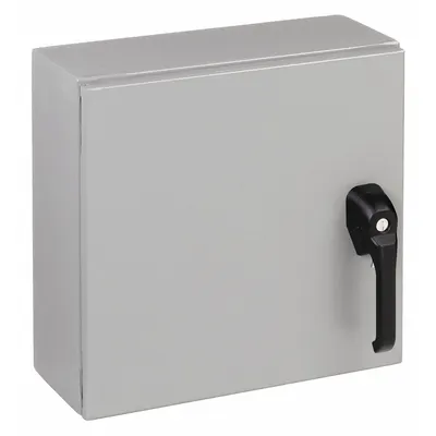 WIEGMANN Enclosure: Steel, 16 in x 20 in x 8 in, NEMA 12/13/3R/4, Solid Cover, Hinged - Steel Washdown Enclosures