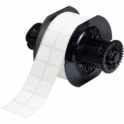 BRADY Pre-Cut Label Stock Roll: 29/32 in x 29/32 in, 29/32 in, Autoclavable Polyester - Brady Precut Label Rolls