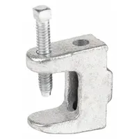 Reversible Beam Clamp: Electro-Galvanized Cast Iron, 250 lb Load Capacity, For 1/4 in Threaded Rod (MPN BC260025EG)