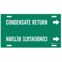 Pipe Marker: Condensate Return, Green, White, Fits 8 to 9 7/8 in Pipe O.D., 1 Pipe Markers (MPN 4314-G)