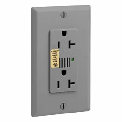 LEVITON Plugs and Receptacles: Duplex, 5-20, Gray, 125V AC, 20 A, 2 Pole / 3 Wire (MPN 7380-GY) - General Purpose Receptacles