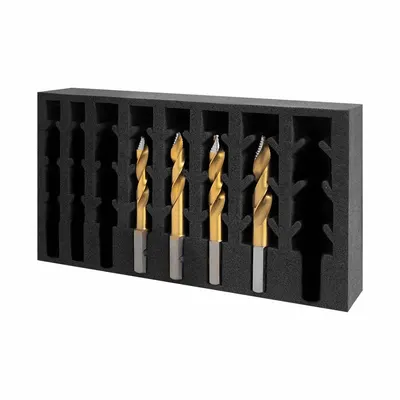 HOLEMAKER TECHNOLOGY Drill Bit Set: 4 Pc, 3/16" to 1/2", 135° TurboTip Point - VersaDrive TurboTip Impact Drill Bit Sets
