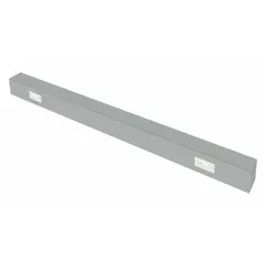 Aluminum raceway for routing and protecting electrical wiring in lab furniture raceways and apron rails. Includes an 8 ft black power cord with plug. Overall length 4 ft.