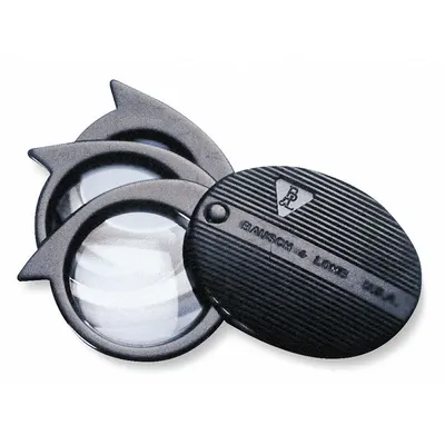 BAUSCH & LOMB Folding Pocket Magnifier: 5X to 20X, 0.5 in/2 in Focal Distance - Magnifiers