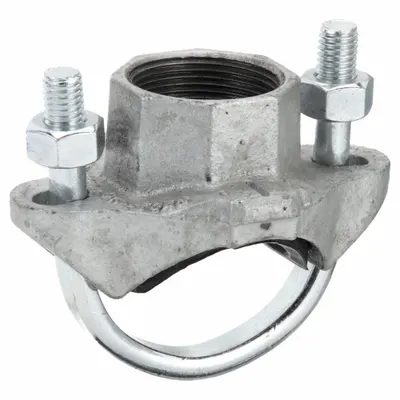GRUVLOK Clamp Coupling: Clamp Tee, 2 1/2 in x 1 1/2 in x 1 1/2 in, EPDM Seal - Threaded Outlet Pipe Clamps