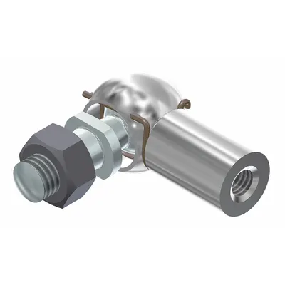 BANSBACH EASYLIFT Elbow End Fitting: Zinc-Plated Steel - Gas Spring End Fittings
