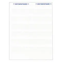 White matte polyester wraparound label measuring 1 11/32 in x 1 in. Designed for permanent wire and cable identification on 10 AWG to 6 AWG wire gauges. Suitable for use in electrical panels, data centers, and manufacturing environments where clear, durable marking is required.