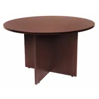 REGENCY Conference Table: Round, Laminate, Mahogany, 29 in Overall Ht, 42 in Overall Dia, Wood, PVC (MPN LCTR42MH)