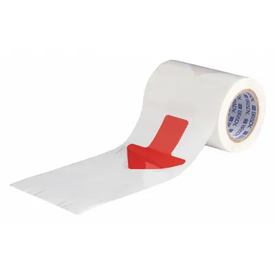 BRADY Floor Marking Tape: Arrow, Solid, Red, No Legend, 2 in x 5 in, 8 mil Tape Thick - Arrow-Shaped Floor Marking Tape