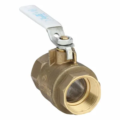 APOLLO Manual Two-Way Ball Valve: 1 1/4 in, Brass, Straight, FNPT x FNPT - Brass Ball Valves
