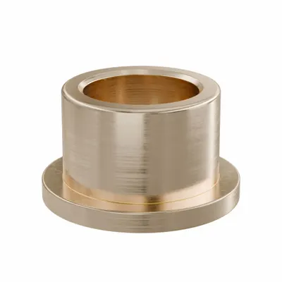 OILITE Flanged Sleeve Bearing: Bronze, SAE 841, 16 mm Bore, 22 mm OD, 16 mm Lg - Lubricated General Purpose Metallic Flanged Sleeve Bearings